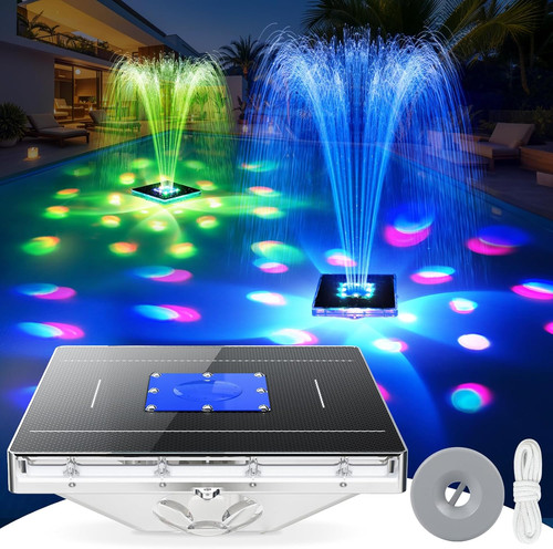 Solar pool fountain with light - pool,