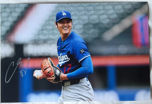 Shohei ohtani hand signed 12x8 - hand,