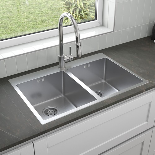 Double bowl kitchen sink - double,