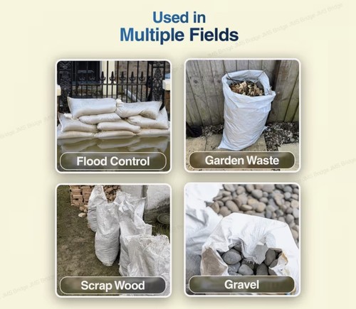White woven polypropylene - white,