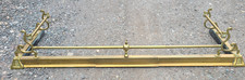 Antique Extending Fireplace Fender Kerb Hearth Fire Side - Art Nouveau Scrol