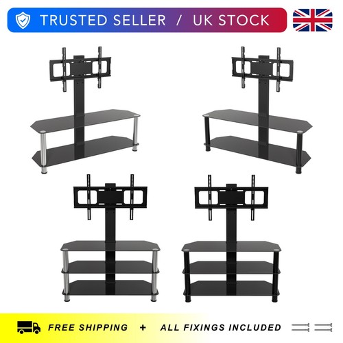 Black glass stand combi - tv,