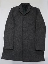Mens NEXT Coat By Nova Fides Italian Wool Grey Stylish Coat Size L 