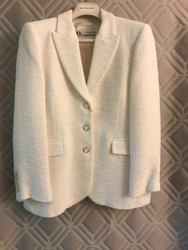 Zara white blazer - ,