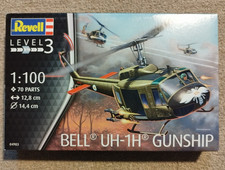 Revell 04983 Bell UH-1H Gunship 1:100 Scale Model Helicopter Kit New Sealed