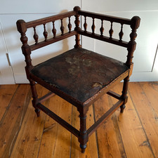 Antique Wooden Corner Chair
