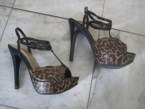 New leopard stripper shoes - new,