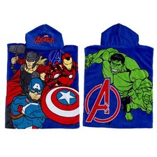 MARVEL Avengers Towel Hooded Poncho Children's Bath Beach Pool 100% Cotton