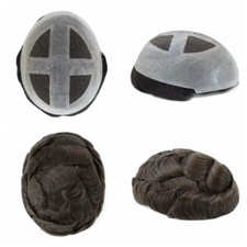 Mens Toupee Human Hair