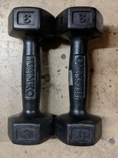 3 lb Pair Ivanko Rubber Coated