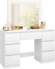 White Dressing Table with LED