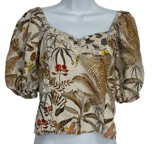 Womens floral linen blend - womens,
