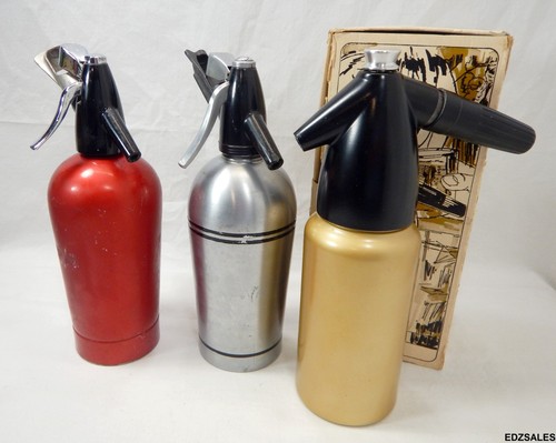Vintage seltzer bottles - 3,