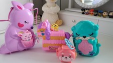 Polly Pocket Various Sets. Kangaroo, Pinata, Red Panda, Otter. Used. Excellent.