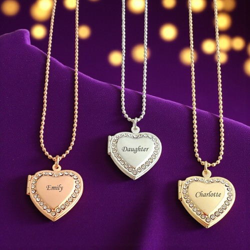 Engraved locket necklace - locket,