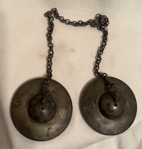 Antique tibetan tingsha - tibetan, bronze