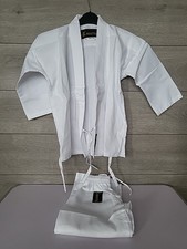 Spedster Karate Suit Top Uniform 6 Years 100cm Martial Arts Cotton White Belt