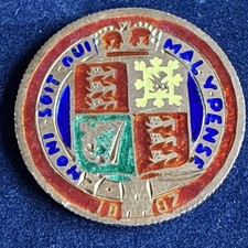 1887 QUEEN VICTORIA ENAMELLED