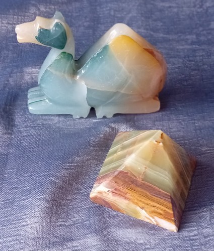 Vintage carved stone camel - carved,