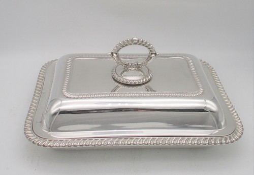 Antique silver plated serving - plated,