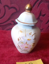 vintage Palissy Petite Collection flower decorated vase with lid