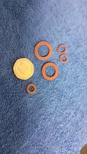 BSA BANTAM TRIALS ENGINE D1 - D7 3 SPEED. FIBRE WASHER SET, 5 WASHER SET ONLY.