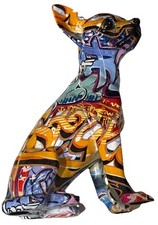 Dog Statue Animal Resin Sculpture Chihuahua Multicoloured Art 10” High