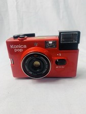 Red Konica Pop 35mm Film Point & Shoot Camera - 35mm f/4 Lens