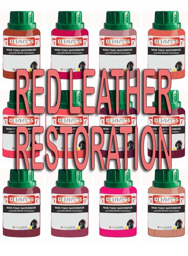 Red leather restoration paint - red,