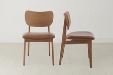 Swyft Dining Chair 02 Oak - Maple Leather - Set of 2 RRP £449