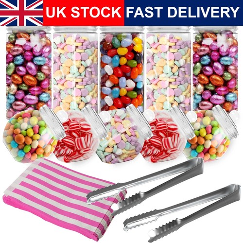 Retro plastic sweet jars - plastic,
