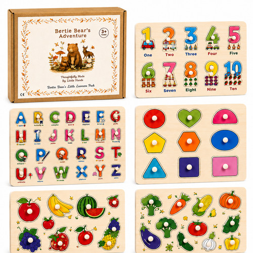 Montessori wooden peg puzzle - montessori,