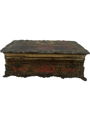 Antique ornate jewellery box - antique,