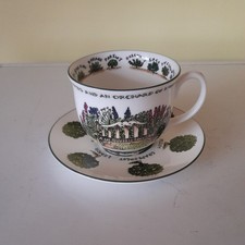 Marks & Spencer Bone China Large Tea Cup and Saucer (Garden, Trees)