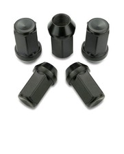 20 * 14x1.5mm 14x1.5 Black Alloy Steel Wheel Lug Nuts 60 Degree Tapered Bolts