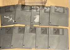 10x Maxell Formatted 3.5” Floppy Disks 1.44MB Used Wiped (A)