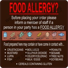 Food Allergy sticker Allergen
