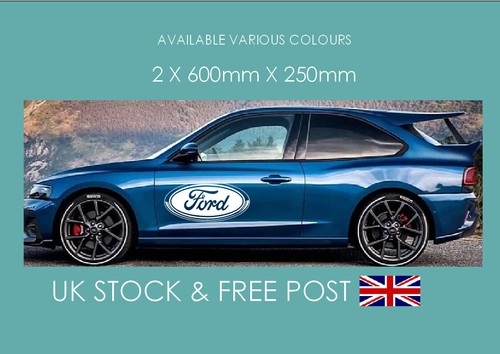 Ford logo car decals rally - 2x,