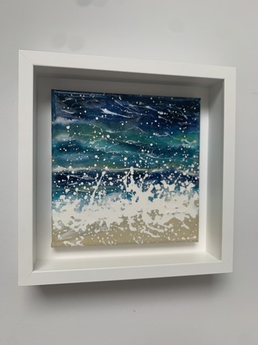 Framed abstract painting - framed,