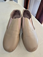 Capezio Riff Slip On Leather Tap Shoes Split Sole Size UK 7 (Capezio size 9)
