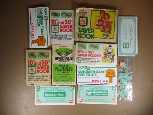 Green stamps books - s&h,