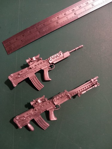 Two military pewter - two, models
