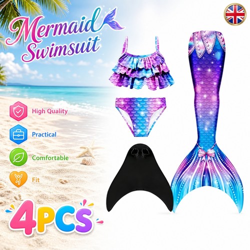 Kids mermaid tail with monofin - kids,