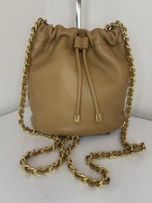 Ralph Lauren Nappa Leather Medium Emmy Bucket Bag, Buff