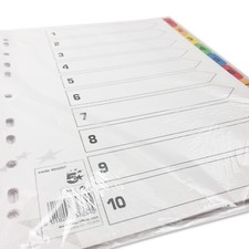 A4 FILE DIVIDERS (1-10)