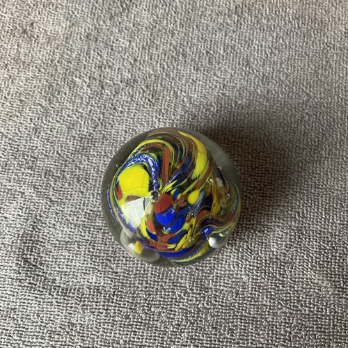 Vintage round paperweight hand - vintage,