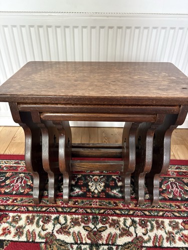 Vintage oak nest tables - vintage, 3