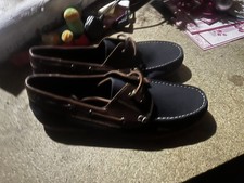   Leather Boat Shoes Men's Navy/Brown - All sizes