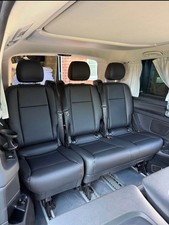 Mercedes Vito V-Class W447 Genuine Leather Seats Set of 3 Black, Great Condition
