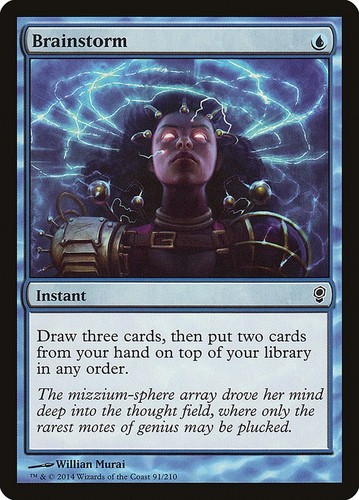 Brainstorm mana card - (ex/nm),
